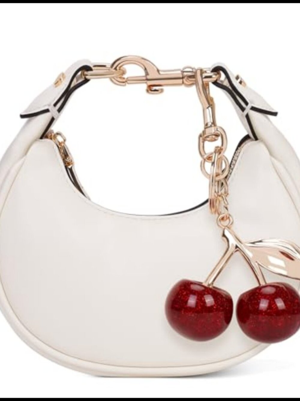 Mini Top Handle Crossbody Bag PU Leather Crescent Sling Purse